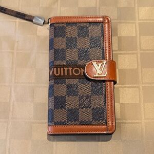 Louis Vuitton Brown and Tan Checkered Wallet
